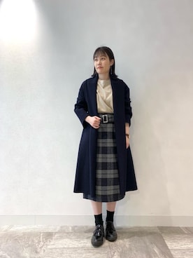 ルクールブラン横浜ジョイナス店スタッフさん(レディース・160cm)の冬コーディネート