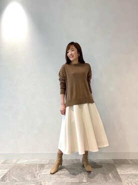 ルクールブラン横浜ジョイナス店スタッフさん(レディース・157cm)の冬コーディネート