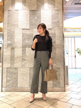 ルクールブラン横浜ジョイナス店スタッフさん（レディース・157cm）の冬コーディネート