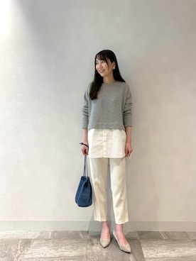 ルクールブラン横浜ジョイナス店スタッフさん（レディース・161cm）の冬コーディネート
