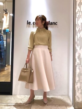 ルクールブラン横浜ジョイナス店スタッフさん（レディース・157cm）の冬コーディネート