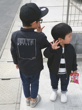 「NEW BALANCE（ニューバランス）の◆new balance KV996（スニーカー）」を使った、a-taさん（キッズ・110cm）の春コーディネート