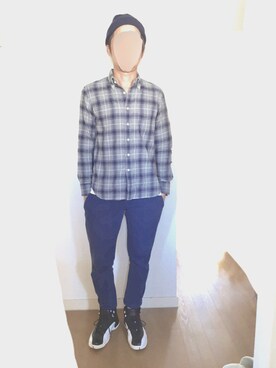 「スウエットパンツ」｜「アイテム（ニットキャップ/ビーニー）」を使った、TTY®︎さん（メンズ・174cm）の秋コーディネート