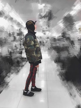 「ヌプシ」｜「アイテム（スリッポン）」を使った、TTY®︎さん（メンズ・174cm）の冬コーディネート