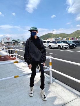 「FOG ESSENTIALS（エフオージーエッセンシャルズ）のアイテム（シューズ）」を使った、TTY®︎さん（メンズ・174cm）の春コーディネート