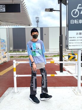 「ネイル」｜「アイテム（ニットキャップ/ビーニー）」を使った、TTY®︎さん（メンズ・174cm）の春コーディネート