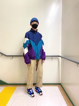 「ネイル」｜「アイテム（ニットキャップ/ビーニー）」を使った、TTY®︎さん（メンズ・174cm）の冬コーディネート