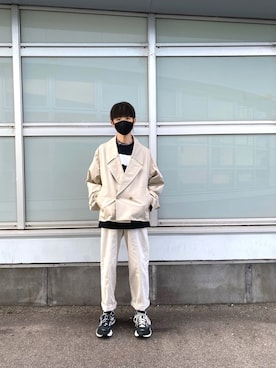 「MONKEY TIME（モンキータイム）のアイテム（トレンチコート）」を使った、TTY®︎さん（メンズ・174cm）の冬コーディネート
