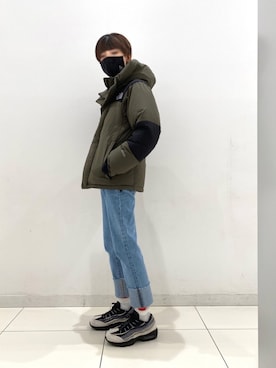 「ロールアップ」｜「アイテム（ダウンジャケット/コート）」を使った、TTY®︎さん（メンズ・174cm）の冬コーディネート