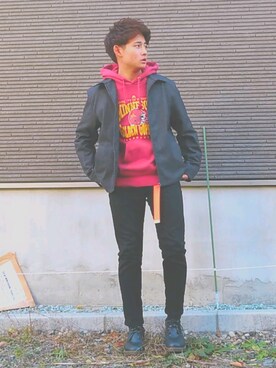 「アイテム（ブルゾン）」を使った、Ｈ ！ Ｒ ○さん（メンズ・162cm・10代）の冬コーディネート