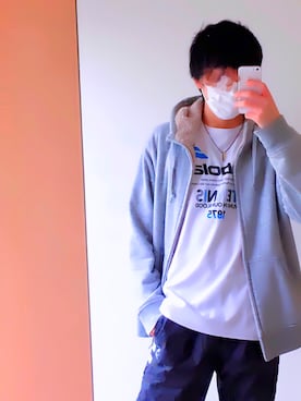 「Babolatのアイテム」を使った、hayasakaさん（メンズ・173cm）の冬コーディネート