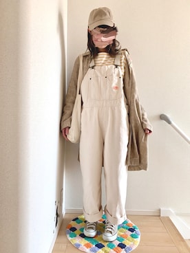 「Java（ジャバ）のアイテム（オールインワン・サロペット）」を使った、hiromi☺︎さん（レディース・158cm）の春コーディネート