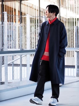 「YSTRDY's TMRRW（イエスタデイズトゥモロー）のアイテム（パンツ）」を使った、Yu-maさん（メンズ・173cm）の冬コーディネート