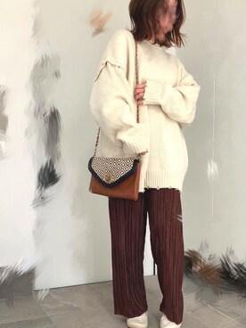 「ALDO（アルド）のアイテム（バッグ）」を使った、miyaさん（レディース・158cm）の冬コーディネート