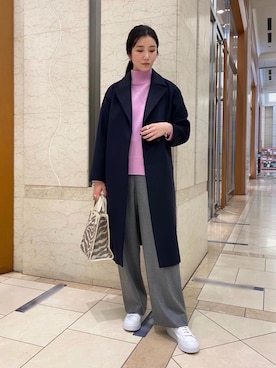 「A VACATION（アヴァケーション）のアイテム（バッグ）」を使った、ayanoさん（レディース・167cm）の冬コーディネート
