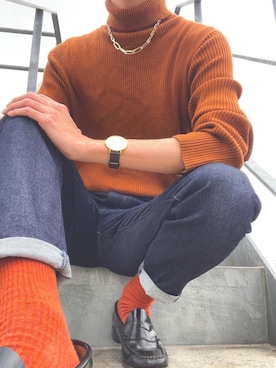 「niko and...（ニコアンド）のアイテム（アクセサリー）」を使った、きんたさん（メンズ・170cm）の春コーディネート