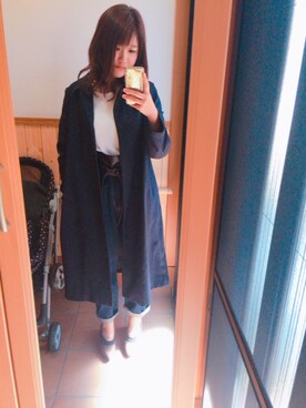 「LEPSIM（レプシィム）のアイテム（ステンカラーコート）」を使った、☺︎さん（レディース・160cm）の春コーディネート