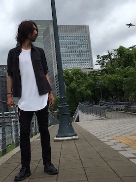 「HALHAM（ハルハム）のアイテム（パンツ）」を使った、あぁちゃん8281さん（メンズ・178cm）の夏コーディネート