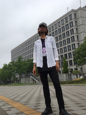 「HALHAM（ハルハム）のアイテム（パンツ）」を使った、あぁちゃん8281さん（メンズ・178cm）の夏コーディネート