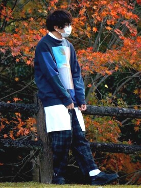 「YEAH RIGHT!!（イェーライト）のアイテム」を使った、ｈｏｋｏｒｉさん（メンズ・172cm）の冬コーディネート