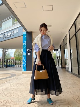 「BEAMS LIGHTS」｜「アイテム（アクセサリー）」を使った、toma22さん（レディース・163cm）の春コーディネート