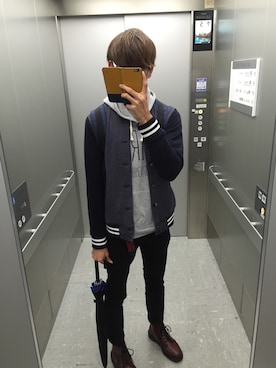 「Dr. Martens（ドクターマーチン）のDr.Martens 6EYE BOOT（ブーツ）」を使った、kenさん（メンズ・179cm）の冬コーディネート