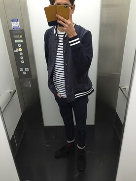 「Right-on（ライトオン）のアイテム（スタジャン）」を使った、kenさん（メンズ・179cm）の冬コーディネート