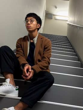 「OLD NAVY（オールドネイビー）のアイテム（その他アウター）」を使った、SEITAさん（メンズ・158cm）の秋コーディネート