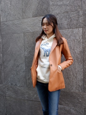 「Abercrombie&Fitch（アバークロンビーアンドフィッチ）のアイテム（ジャケット/アウター）」を使った、noree829 さん（レディース・169cm）の秋コーディネート