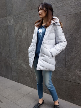 「Abercrombie&Fitch（アバークロンビーアンドフィッチ）のアイテム（ジャケット/アウター）」を使った、noree829 さん（レディース・169cm）の秋コーディネート