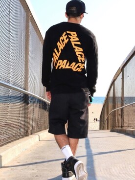 「palace」｜「アイテム（レッグウェア）」を使った、Toshiさん（メンズ・168cm）の春コーディネート