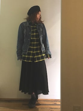 「BASQUEのアイテム」を使った、gaspar8さん（レディース・158cm）の冬コーディネート