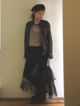 「BASQUEのアイテム」を使った、gaspar8さん（レディース・158cm）の春コーディネート