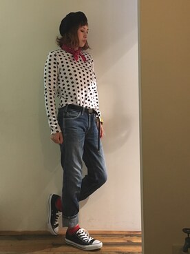 「BASQUEのアイテム」を使った、gaspar8さん（レディース・158cm）の秋コーディネート