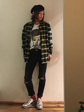 「BASQUEのアイテム」を使った、gaspar8さん（レディース・158cm）の秋コーディネート