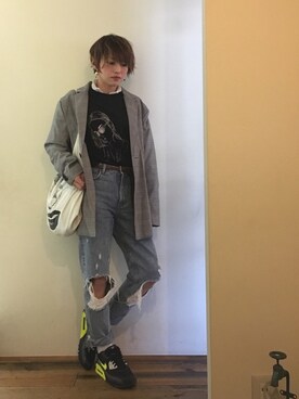 「Hのアイテム（バッグ）」を使った、gaspar8さん（レディース・158cm）の冬コーディネート