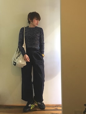 「Hのアイテム（バッグ）」を使った、gaspar8さん（レディース・158cm）の春コーディネート