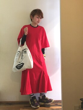 「Hのアイテム（バッグ）」を使った、gaspar8さん（レディース・158cm）の春コーディネート