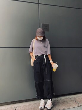 「Fumbleのアイテム」を使った、qqcharlotteさん（レディース・157cm）の春コーディネート