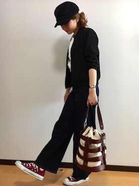 「Marc by Marc Jacobs（マークバイマークジェイコブス）のアイテム（ピアス（両耳用））」を使った、りおさん（レディース・159cm）の秋コーディネート