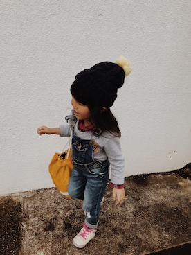 「babygap」｜「アイテム（サロペット/オーバーオール）」を使った、ゆりごんさん（キッズ・90cm）の秋コーディネート