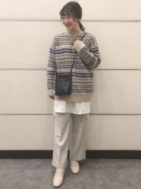 「LOWRYS FARM（ローリーズファーム）のストレッチヒールブーツ　851418（ブーツ）」を使った、ハナエさん（レディース・159cm）の秋コーディネート