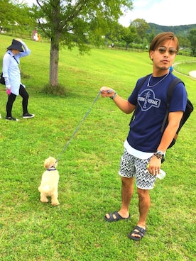 「ヒゲメガネ」｜「アイテム（その他）」を使った、ワッチャオ＝パッタイさん（メンズ・167cm）の夏コーディネート