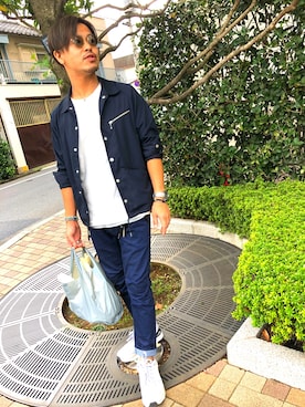 「アイテム（ブルゾン）」を使った、ワッチャオ＝パッタイさん（メンズ・167cm・30代）の秋コーディネート