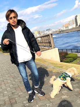 「ヒゲメガネ」｜「アイテム（ジャケット/アウター）」を使った、ワッチャオ＝パッタイさん（メンズ・167cm）の秋コーディネート