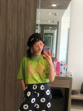 「UNIF（ユニフ）のアイテム（ハンチング/ベレー帽）」を使った、echo23さん（レディース・155cm）の秋コーディネート
