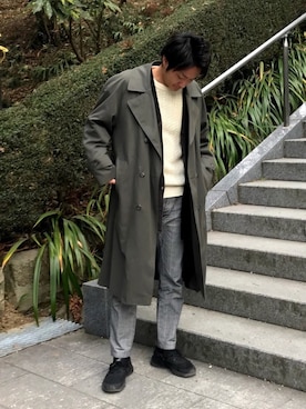 「HUGO BOSS（ヒューゴボス）のアイテム（パンツ）」を使った、Mutoさん（メンズ・172cm）の冬コーディネート