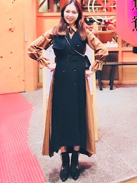 「WINTER STYLE」｜「アイテム（ワンピース/ドレス）」を使った、Funnyさん（レディース・158cm）の秋コーディネート