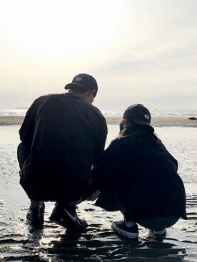 「DANTON（ダントン）のDANTON × BEAMS / 別注 ウール 6パネル キャップ（キャップ、グレー系）」を使った、아카리 さん（レディース・152cm）の秋コーディネート