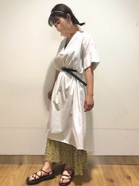 「Right-on（ライトオン）のアイテム（ワンピース/ドレス）」を使った、みかさん（レディース・157cm）の夏コーディネート